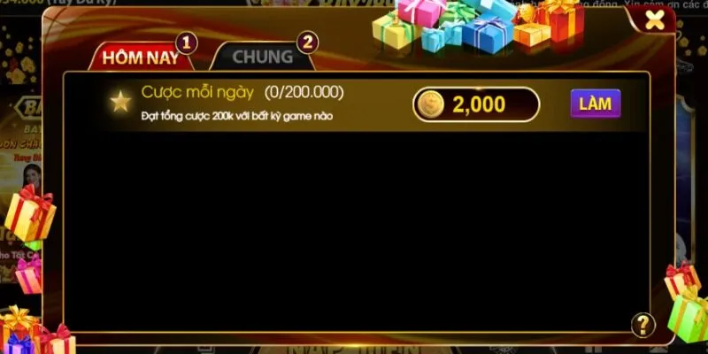 Điều kiện nhận khuyến mãi cần có tài khoản hợp lệ